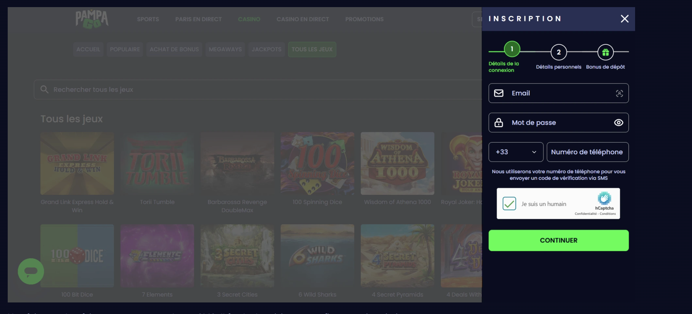 pampago casino connexion